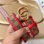 Gucci Width 3.5cm GG Canvas Belt with Double G Buckle Red
