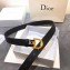 Dior Width 3cm Logo Buckle Belt Black 2020