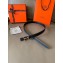 Hermes Width 2.4cm Mors H Reversible Leather Belt Black