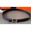Hermes Width 2.4cm Mors H Reversible Leather Belt Black