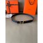 Hermes Width 2.4cm Mors H Reversible Leather Belt Black