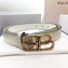 Balenciaga Width 2.5cm BB Thin Belt Leather White 2020