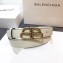 Balenciaga Width 2.5cm BB Thin Belt Leather White 2020