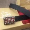 Christian Louboutin Width 3.5cm Louis Belt Leather Black/Red 2020