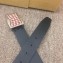 Christian Louboutin Width 3.5cm Louis Belt Leather Black/Red 2020