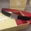 Christian Louboutin Width 3.5cm Louis Belt Leather Black/Red 2020