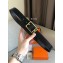 Hermes Width 3.2cm Nathan 32 Reversible Leather Belt Black/Etoupe