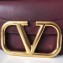 Valentino Supervee Calfskin Crossbody Large Bag Burgundy/Gold 2020