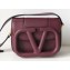Valentino Supervee Calfskin Crossbody Small Bag Burgundy 2020