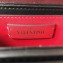 Valentino Supervee Calfskin Crossbody Small Bag Burgundy 2020