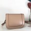 Valentino Small VLocker Leather Saddle Bag Nude 2020