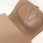 Valentino Small VLocker Leather Saddle Bag Nude 2020