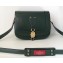 Valentino Small VLocker Leather Saddle Bag Green 2020
