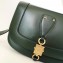 Valentino Small VLocker Leather Saddle Bag Green 2020