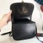 Valentino Small VLocker Leather Saddle Bag Black 2020