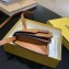 Fendi Leather FF Baguette Mini Shoulder Bag Brown 2020