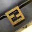 Fendi Leather FF Baguette Mini Shoulder Bag Black 2020
