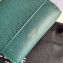 Celine Small Trifold Wallet in Grained Calfskin Green