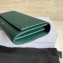 Celine Large Flap Wallet in Grained Calfskin Green