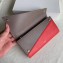 Celine Diagonal Large Flap Multifunction Wallet Etoupe/Red