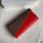 Celine Diagonal Large Flap Multifunction Wallet Etoupe/Red