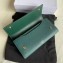 Celine Large Flap Wallet in Grained Calfskin Green