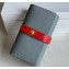 Celine Bicolour Strap Key Case Dusty Blue/Red