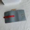 Celine Bicolour Strap Key Case Dusty Blue/Red