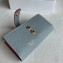 Celine Bicolour Strap Key Case Dusty Blue/Red