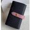 Celine Bicolour Strap Key Case Dark Gray/Pink