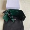 Celine Small Trifold Wallet in Grained Calfskin Green