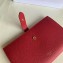Celine Large Strap Multifunction Wallet in Grained Calfskin Red