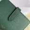 Celine Medium Strap Multifunction Wallet in Grained Calfskin Dark Green