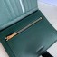 Celine Medium Strap Multifunction Wallet in Grained Calfskin Dark Green