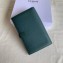 Celine Large Strap Multifunction Wallet in Grained Calfskin Dark Green