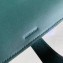 Celine Large Strap Multifunction Wallet in Grained Calfskin Dark Green