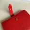 Celine Medium Strap Multifunction Wallet in Grained Calfskin Cherry Red