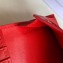 Celine Medium Strap Multifunction Wallet in Grained Calfskin Cherry Red
