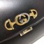 Gucci Zumi Smooth Leather Small Shoulder Bag 576388 Black