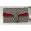 Gucci Dionysus Small Shoulder Bag 499623 GG Canvas Red