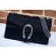 Gucci Dionysus Small Shoulder Bag 499623 Velvet Black