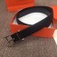 Hermes Width 3.2cm Quentin Reversible Belt Leather Black