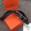 Hermes Width 3.2cm Quentin Reversible Belt Leather Black