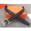 Hermes Width 3.2cm Quentin Reversible Belt Leather Coffee