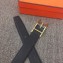 Hermes Width 3.2cm Quentin Reversible Belt Leather Coffee