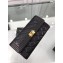 Chanel Grained Calfskin Boy Long Flap Wallet A80286 Black/Gold