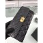 Chanel Grained Calfskin Boy Long Flap Wallet A80286 Black/Gold