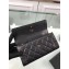 Chanel Grained Calfskin Boy Long Flap Wallet A80286 Black/Gold