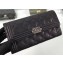Chanel Grained Calfskin Boy Long Flap Wallet A80286 Black/Silver