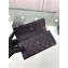Chanel Grained Calfskin Boy Long Flap Wallet A80286 Black/Silver